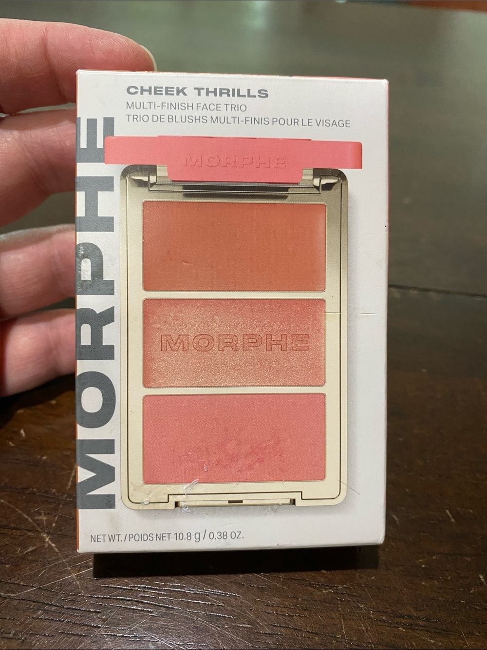 Morphe Cheek Thrills Face Trio — Coral Peach & Shimmer. NIB